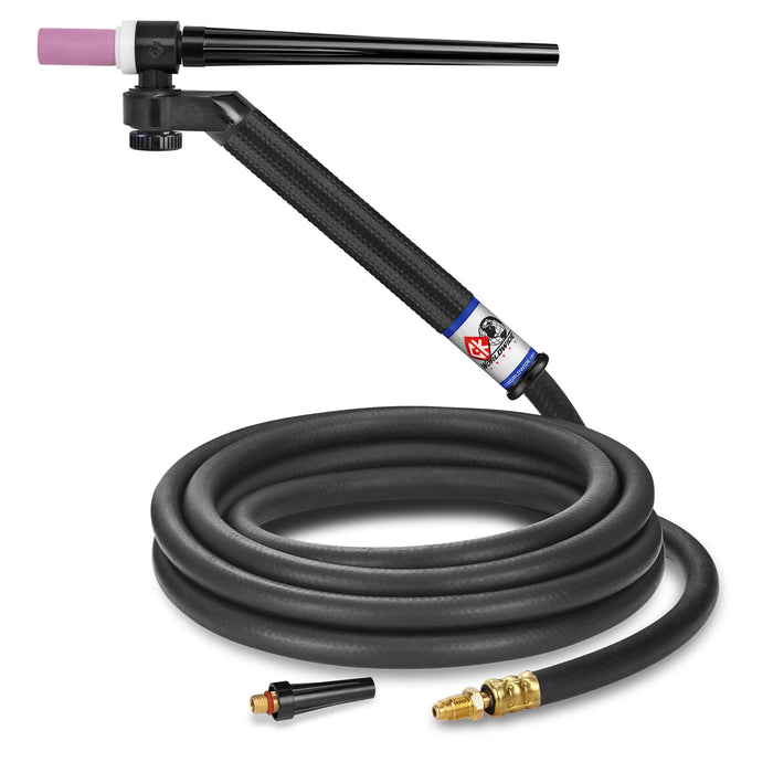 CK WORLDWIDE - 130 AMP FLEX-LOC TIG TORCH, GAS-COOLED, 12.5' STANDARD CABLES - FL1312
