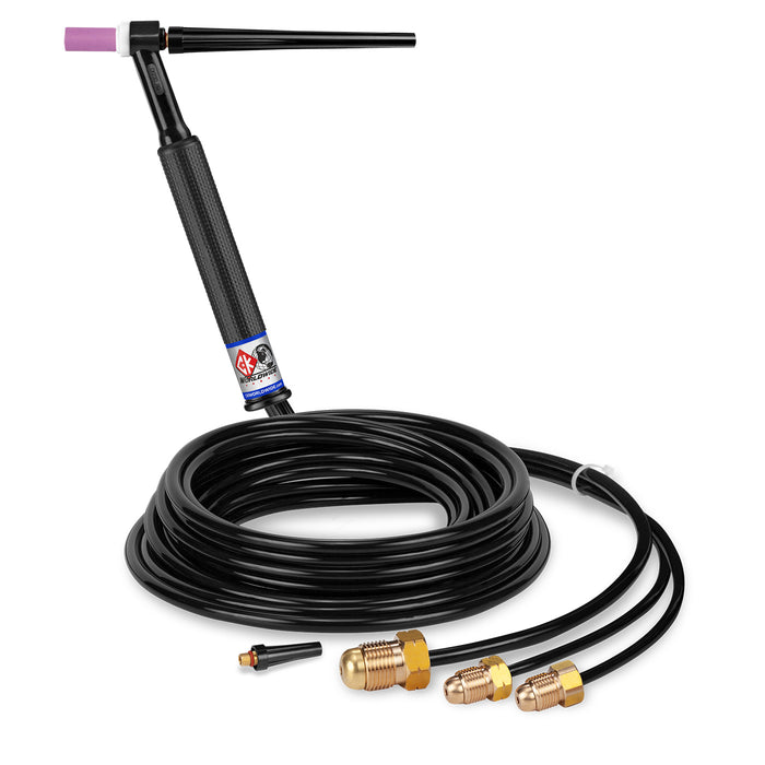 CK WORLDWIDE - 300 AMP RIGID HEAD TIG TORCH, WATER-COOLED, 12.5' STANDARD CABLES - CK2312