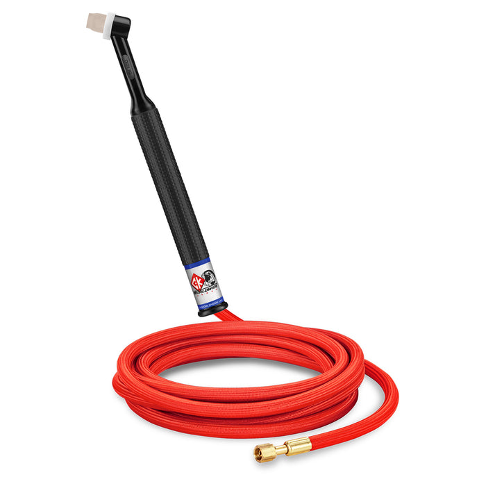 CK WORLDWIDE - 80 AMP RIGID HEAD TIG TORCH, GAS-COOLED, 12.5' SUPERFLEX CABLES - CK24-12-RSF RG