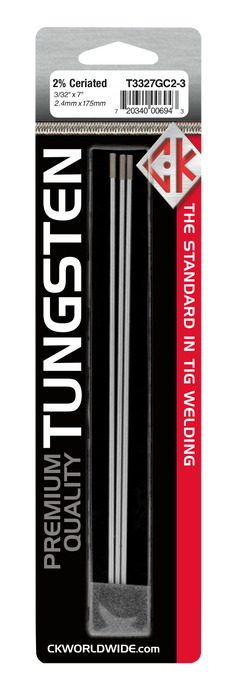 CK WORLDWIDE - TUNGSTEN 3/32" X 7" 2% CERIAT. - T3327GC2-3