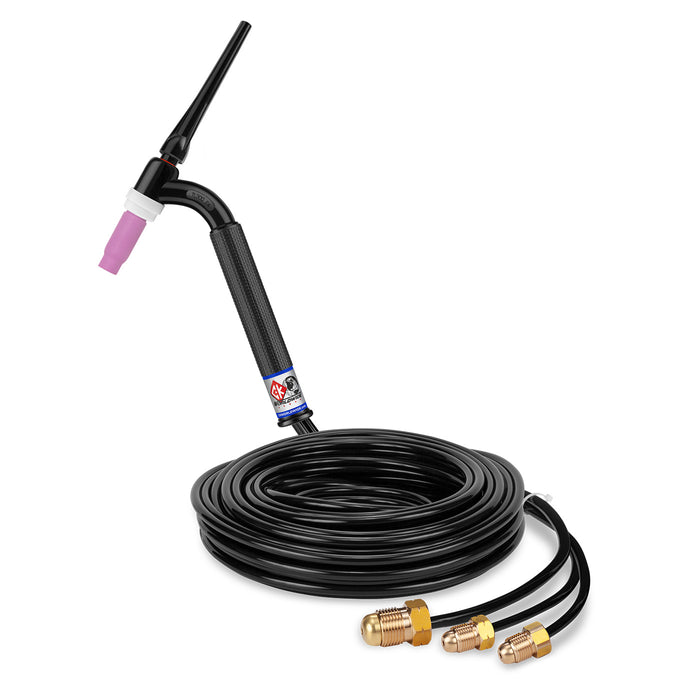 CK WORLDWIDE - 350 AMP FLEX HEAD TIG TORCH, WATER-COOLED, 25' STANDARD CABLES, TRIM LINE - TL325 FX