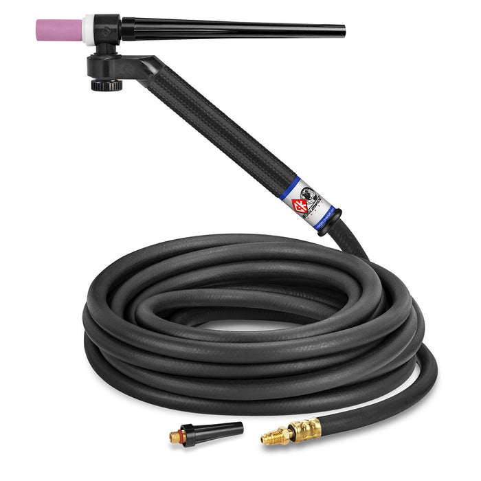 CK WORLDWIDE - 130 AMP FLEX-LOC TIG TORCH, GAS-COOLED, 25' STANDARD CABLES - FL1325