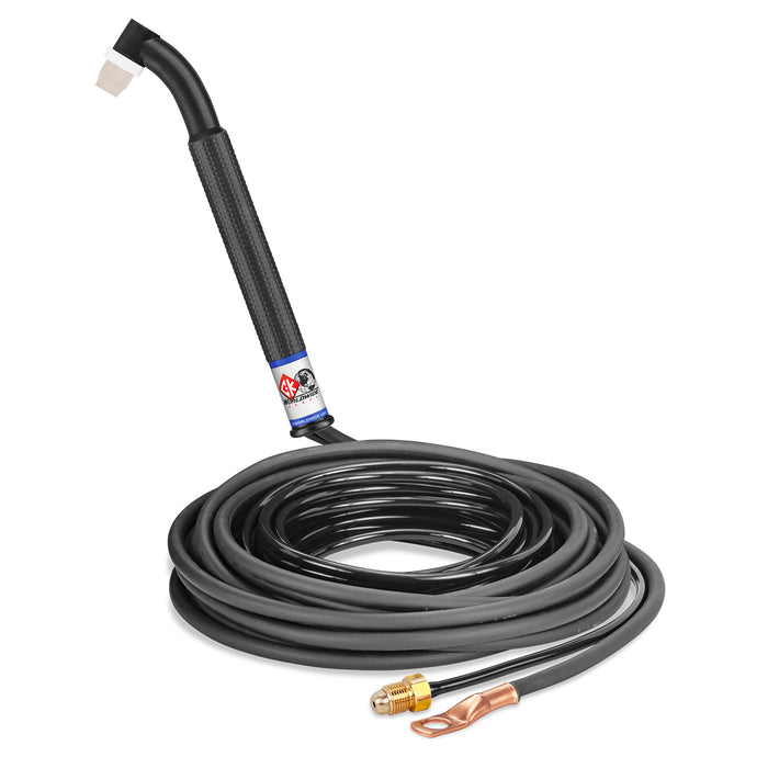 CK WORLDWIDE - 90 AMP FLEX HEAD TIG TORCH, GAS-COOLED, 25' STANDARD CABLES - CK24-25-2 FX