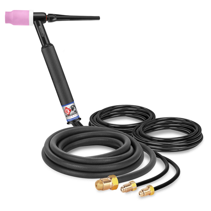 CK WORLDWIDE - 500 AMP RIGID HEAD TIG TORCH, WATER-COOLED, 12.5' STANDARD CABLES - CK5112