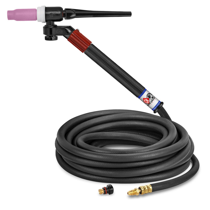 CK WORLDWIDE - 150 AMP FLEX-LOC TIG TORCH, GAS-COOLED, 25' STANDARD CABLES - FL1525V
