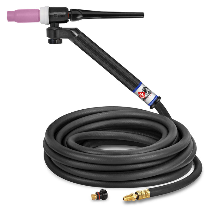 CK WORLDWIDE - 150 AMP FLEX-LOC TIG TORCH, GAS-COOLED, 25' STANDARD CABLES - FL1525