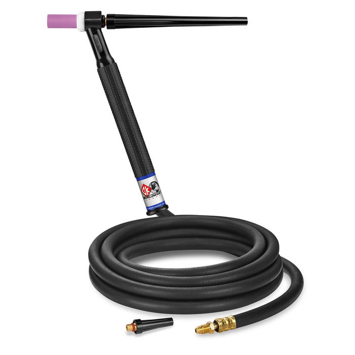CK WORLDWIDE - 125 AMP RIGID HEAD TIG TORCH, GAS-COOLED, 12.5' STANDARD CABLES - CK9-12-R RG
