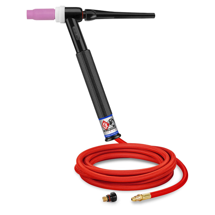 CK WORLDWIDE - 150 AMP RIGID HEAD TIG TORCH, GAS-COOLED, 12.5' SUPERFLEX CABLES - CK1512HSF RG