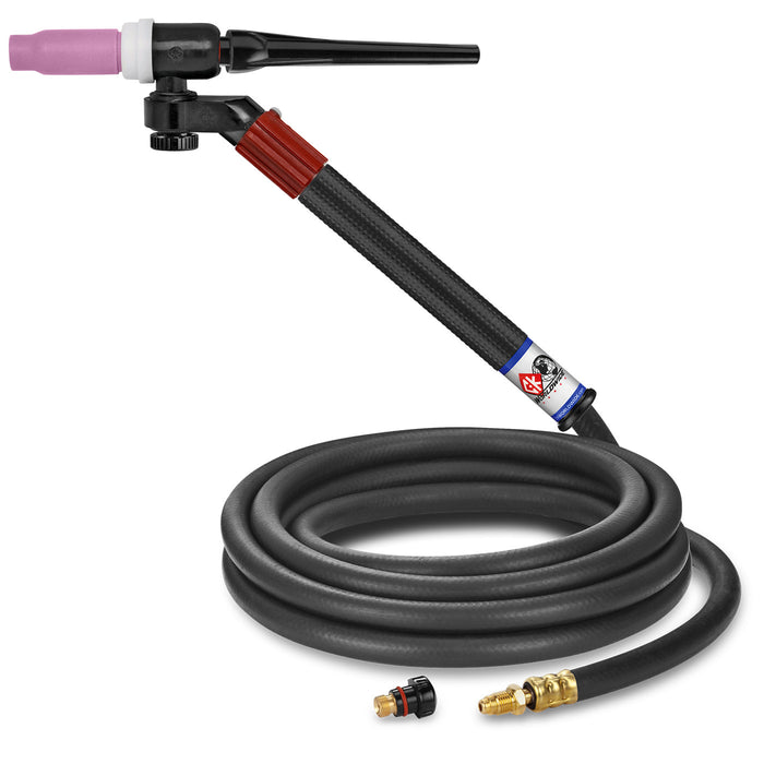 CK WORLDWIDE - 150 AMP FLEX-LOC TIG TORCH, GAS-COOLED, 12.5' STANDARD CABLES - FL1512V