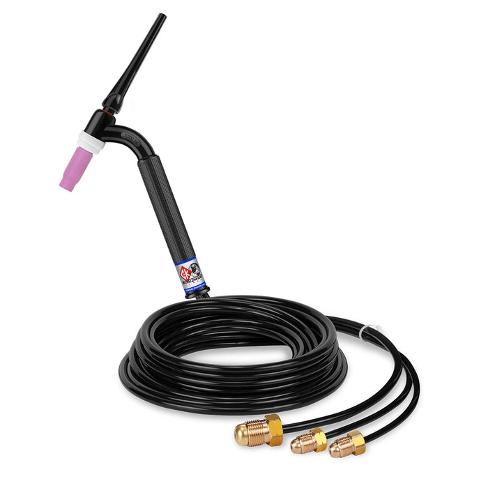 CK WORLDWIDE - 350 AMP FLEX HEAD TIG TORCH, WATER-COOLED, 12.5' STANDARD CABLES, TRIM LINE - TL312 FX