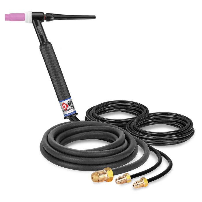 CK WORLDWIDE - 400 AMP RIGID HEAD TIG TORCH, WATER-COOLED, 12.5' STANDARD CABLES - CK18-12-R