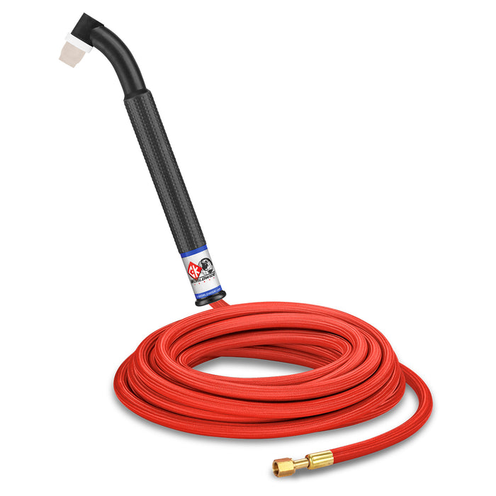 CK WORLDWIDE - 90 AMP FLEX HEAD TIG TORCH, GAS-COOLED, 25' SUPERFLEX CABLES - CK24-25-RSF FX