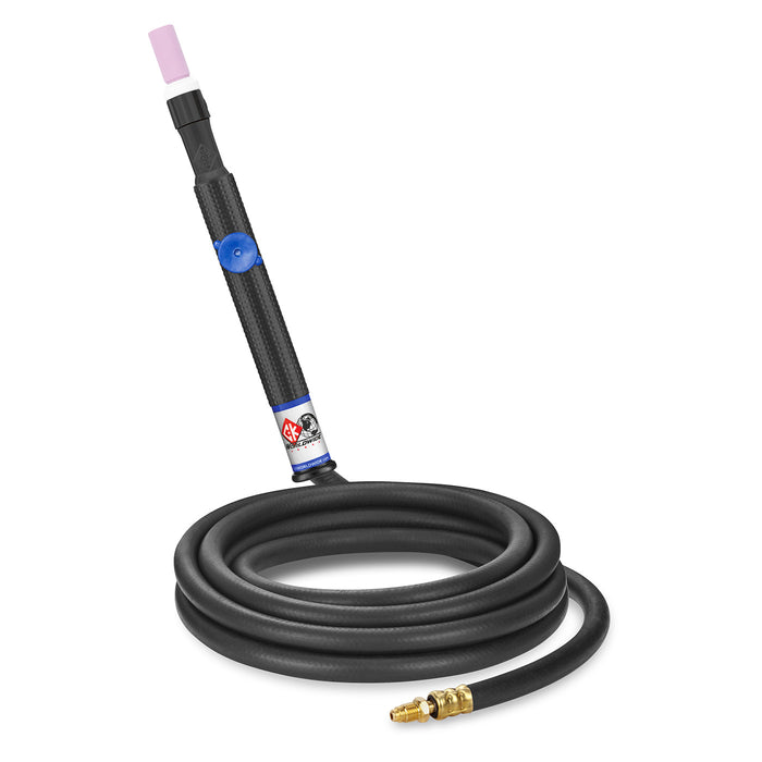 CK WORLDWIDE - 125 AMP NAN TIG TORCH WITH VALVE, GAS-COOLED, 12.5' STANDARD CABLES - CK9PV-12-R