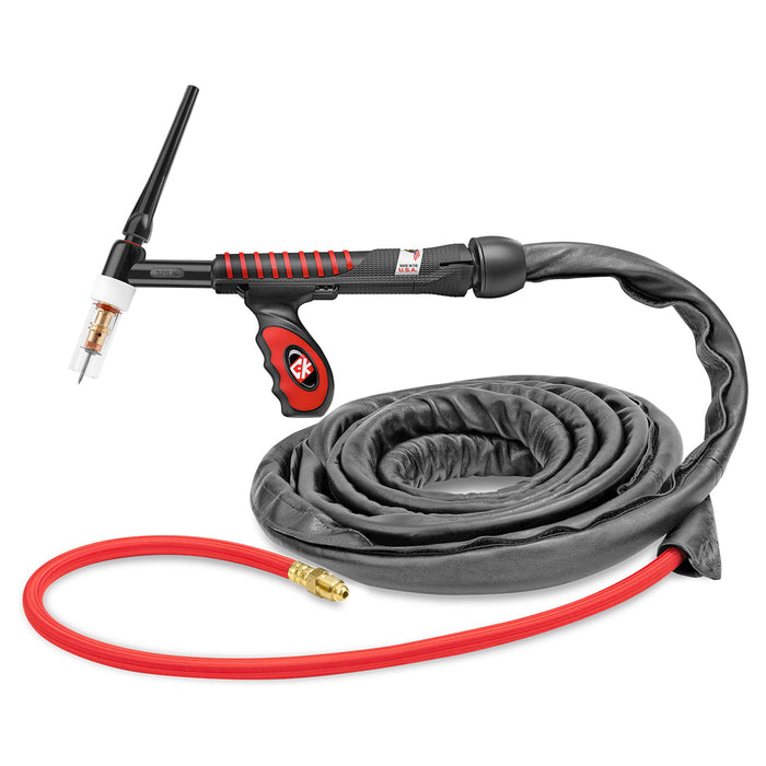 CK WORLDWIDE - 200 AMP RIGID HEAD TIG TORCH, GAS-COOLED, 12.5' SUPERFLEX CABLES, TRIM LINE - USTL2112SF