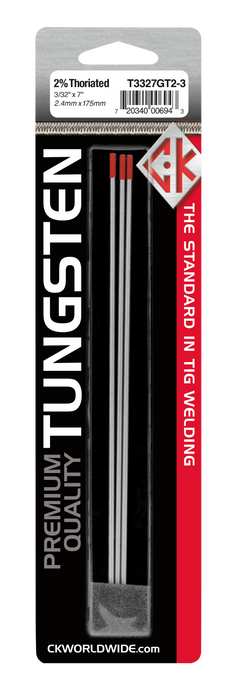 CK WORLDWIDE - TUNGSTEN 1/8" X 7" 2% THORIA. - T187GT2-3