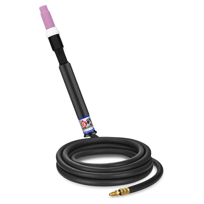 CK WORLDWIDE - 150 AMP RIGID HEAD TIG TORCH, GAS-COOLED, 12.5' STANDARD CABLES - CK17P-12-R RG