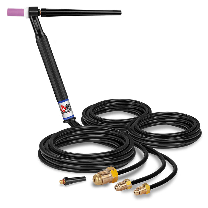 CK WORLDWIDE - 250 AMP RIGID HEAD TIG TORCH, WATER-COOLED, 12.5' STANDARD CABLES - CK20-12