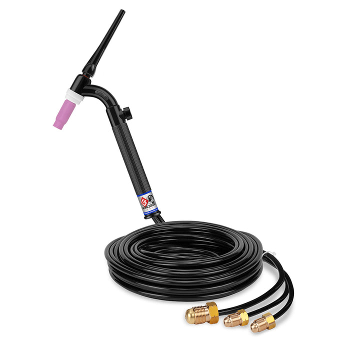 CK WORLDWIDE - 350 AMP FLEX HEAD TIG TORCH WITH VALVE, WATER-COOLED, 25' STANDARD CABLES, TRIM LINE - TL325V FX