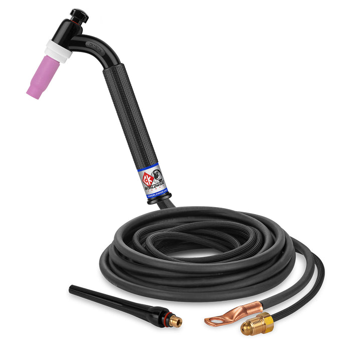CK WORLDWIDE - 150 AMP FLEX HEAD TIG TORCH, GAS-COOLED, 12.5' SUPERFLEX CABLES - CK1512NSF FX