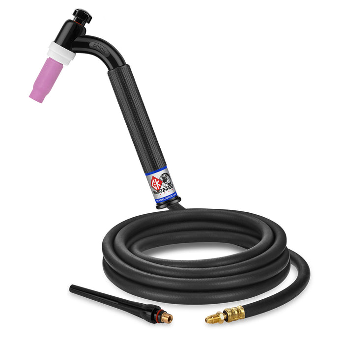 CK WORLDWIDE - 150 AMP FLEX HEAD TIG TORCH, GAS-COOLED, 12.5' STANDARD CABLES - CK1512H FX