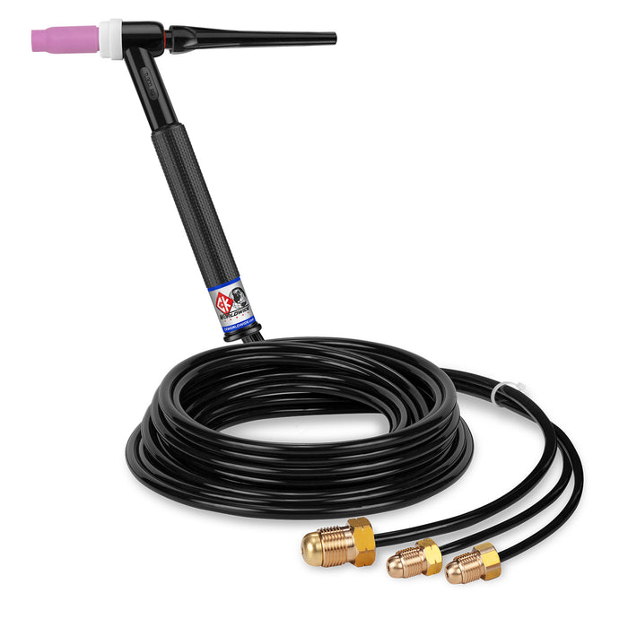 CK WORLDWIDE - 350 AMP RIGID HEAD TIG TORCH, WATER-COOLED, 12.5' STANDARD CABLES, TRIM LINE - TL312