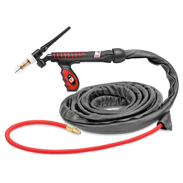 CK WORLDWIDE - 150 AMP FLEX-LOC TIG TORCH, GAS-COOLED, 12.5' SUPERFLEX CABLES - USFL1512SF