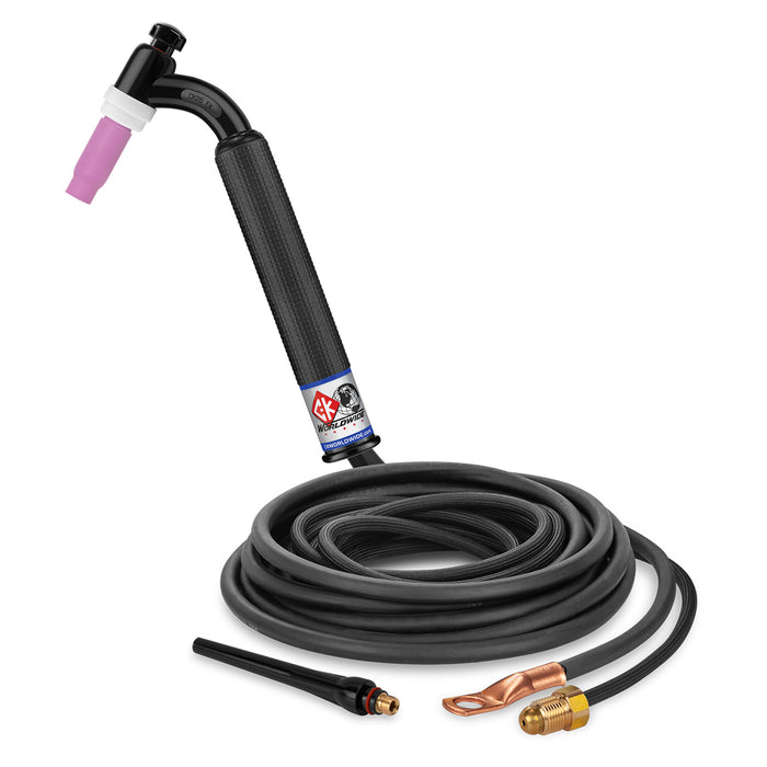 CK WORLDWIDE - 200 AMP FLEX HEAD TIG TORCH, GAS-COOLED, 12.5' SUPERFLEX CABLES - CK26-12-2SF FX