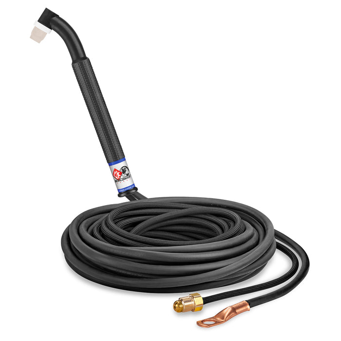 CK WORLDWIDE - 90 AMP FLEX HEAD TIG TORCH, GAS-COOLED, 25' SUPERFLEX CABLES - CK24-25-2SF FX
