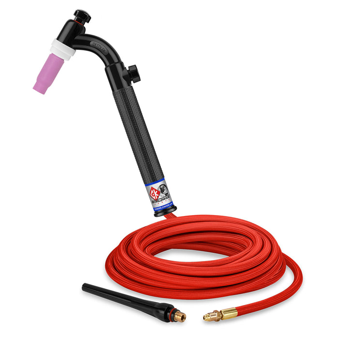 CK WORLDWIDE - CK17 TORCH PKG 150A - CK17V-25-RSF FX - 25 FT - WITH GAS VALVE - SUPERFLEX CABLE