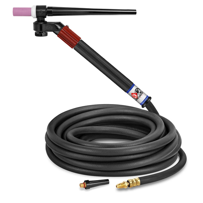 CK WORLDWIDE - 130 AMP FLEX-LOC TIG TORCH, GAS-COOLED, 25' STANDARD CABLES - FL1325V