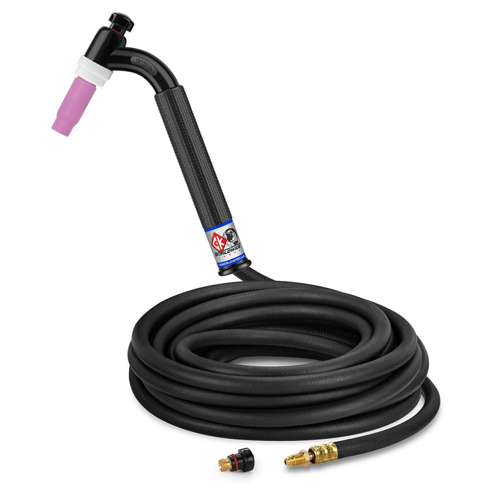 CK WORLDWIDE - 150 AMP FLEX HEAD TIG TORCH, GAS-COOLED, 25' STANDARD CABLES - CK1525H FX