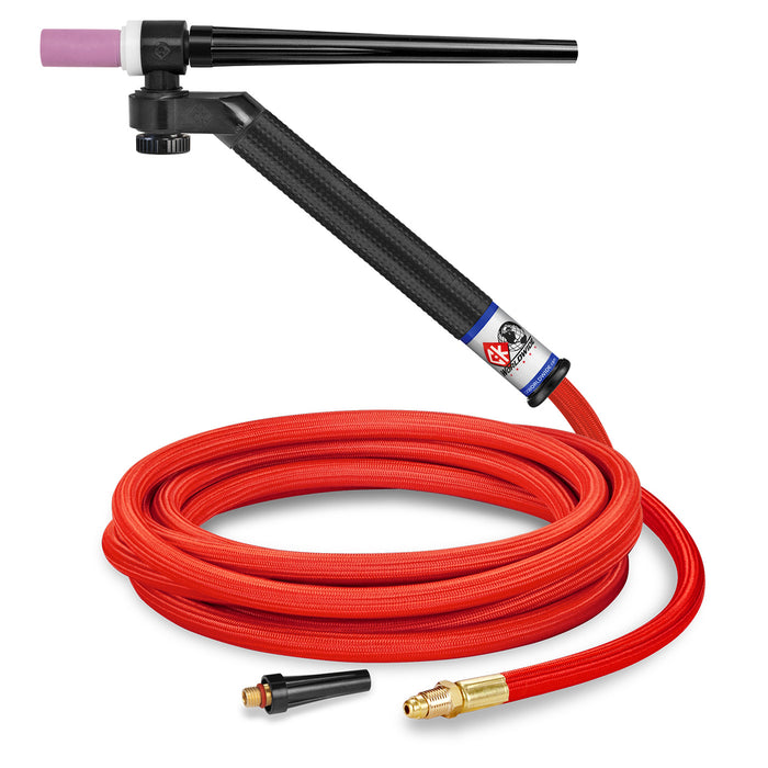 CK WORLDWIDE - 130 AMP FLEX-LOC TIG TORCH, GAS-COOLED, 12.5' SUPERFLEX CABLES - FL1312NSF