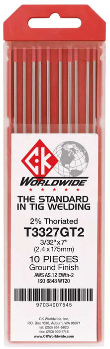 CK WORLDWIDE - TIG TUNGSTENS 1/8" (RED) - T187GT2