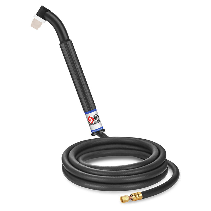 CK WORLDWIDE - 90 AMP FLEX HEAD TIG TORCH, GAS-COOLED, 12.5' STANDARD CABLES - CK24-12-R FX