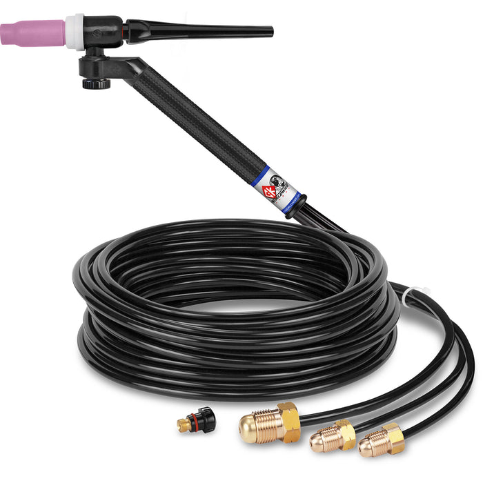 CK WORLDWIDE - 250 AMP FLEX-LOC TIG TORCH, WATER-COOLED, 25' STANDARD CABLES - FL2525