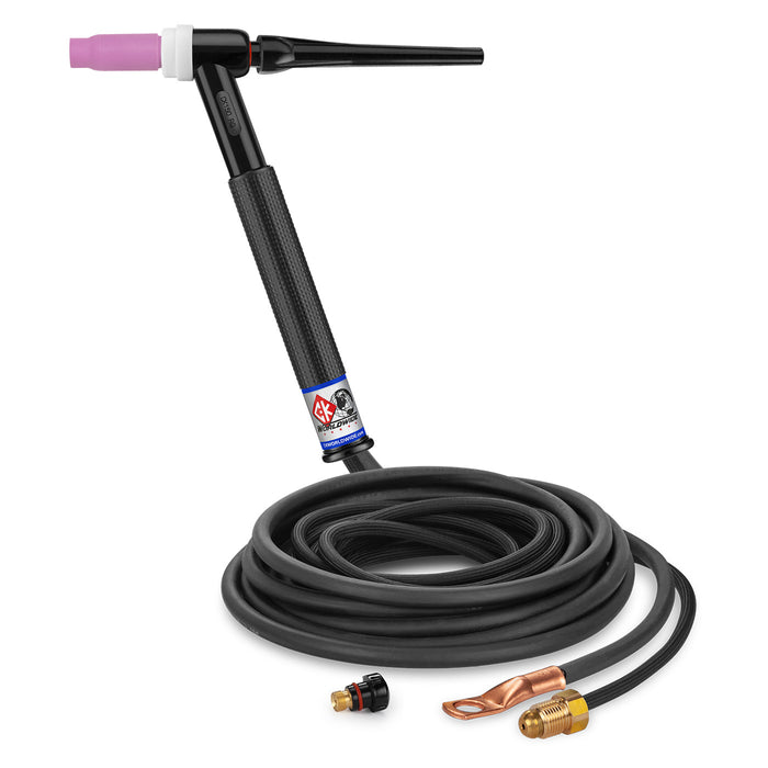 CK WORLDWIDE - 150 AMP RIGID HEAD TIG TORCH, GAS-COOLED, 12.5' SUPERFLEX CABLES - CK1512NSF RG