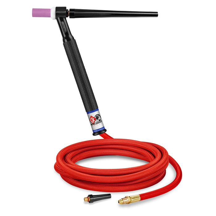 CK WORLDWIDE - 130 AMP RIGID HEAD TIG TORCH, GAS-COOLED, 12.5' SUPERFLEX CABLES - CK1312HSF RG