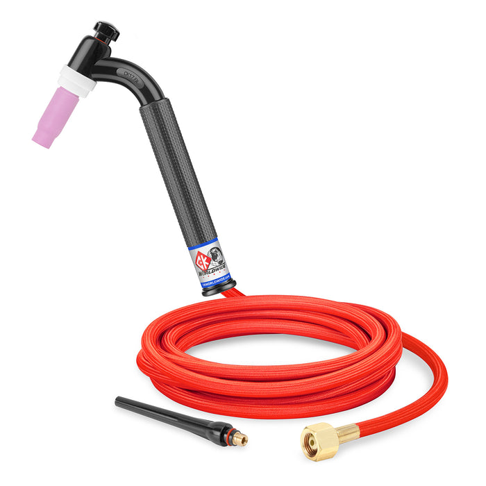 CK WORLDWIDE - 150 AMP FLEX HEAD TIG TORCH, GAS-COOLED, 12.5' SUPERFLEX CABLES - CK17-12-RSF FX