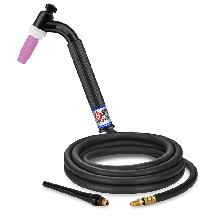 CK WORLDWIDE - 150 AMP FLEX HEAD TIG TORCH, GAS-COOLED, 12.5' STANDARD CABLES - CK17-12-R FX