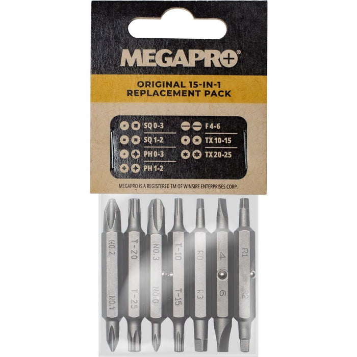 MEGAPRO - REPLACEMENT BIT SET FOR 151NAS DRIVER - 6REPLACEMENT-NAS